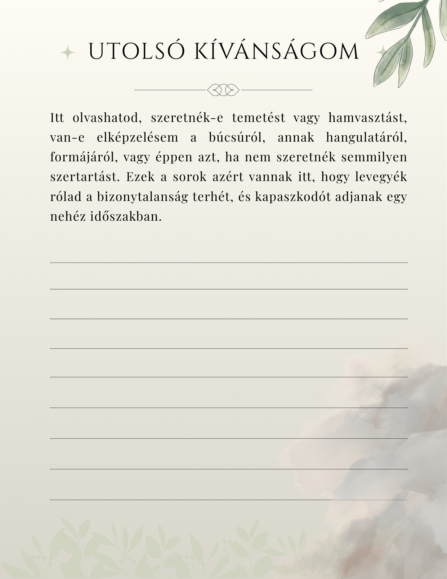 Életvégi tervező digitális formátum