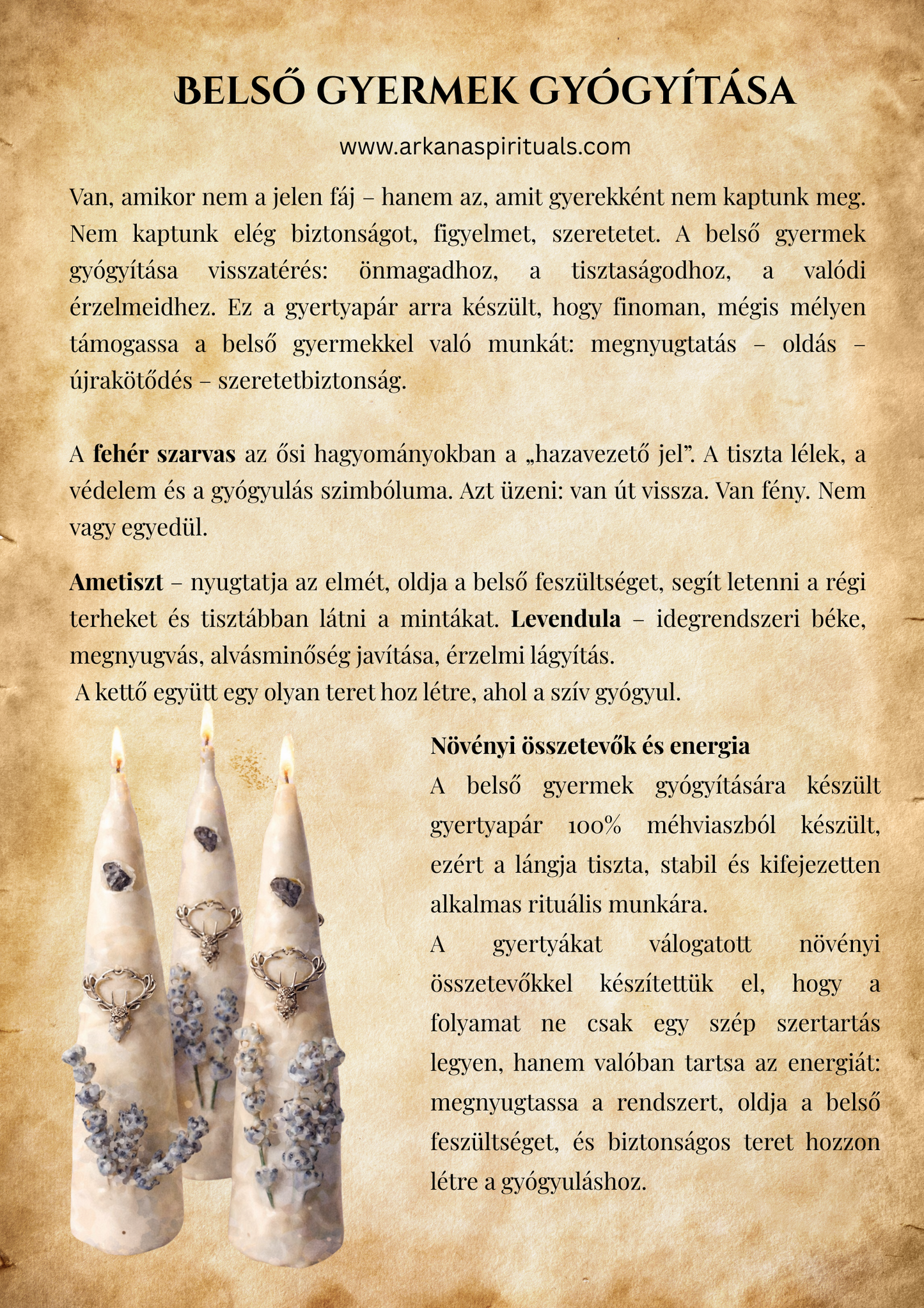 đŻïž SzĂĄndĂ©kgyertya â A BelsĆ Gyermek GyĂłgyĂtĂĄsa szett