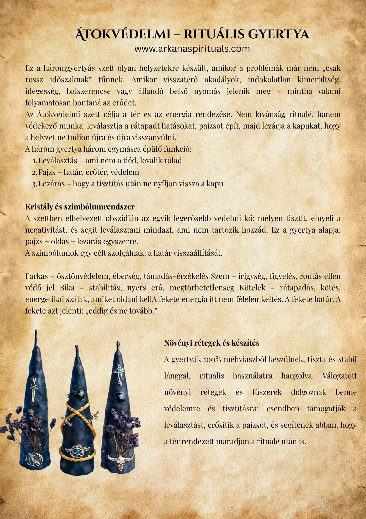 Szándékgyertya 🕯️ Átkok és Rosszakarat Ellen