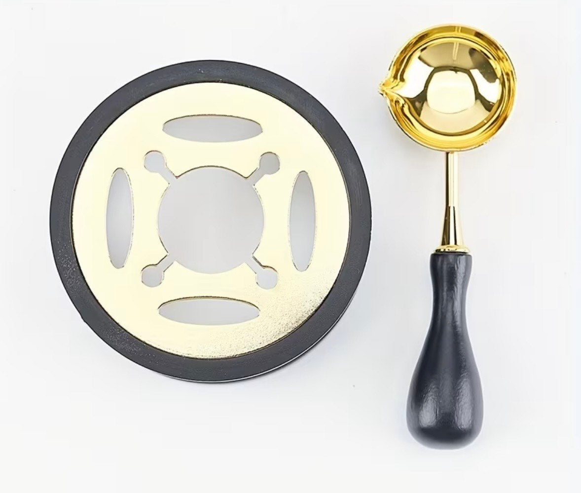 Viaszpecsét melegítő – olvasztó kanállal