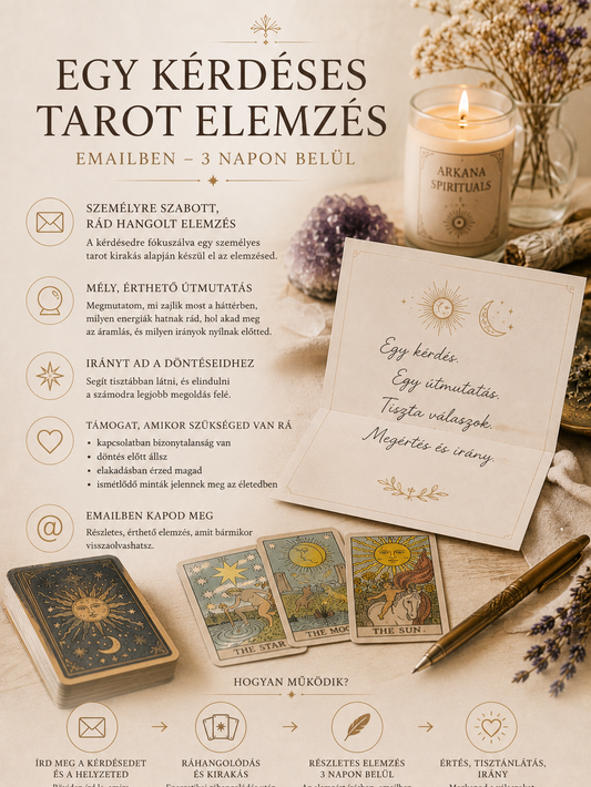 Egy kérdéses tarot elemzés - emailben - 3 napon belül