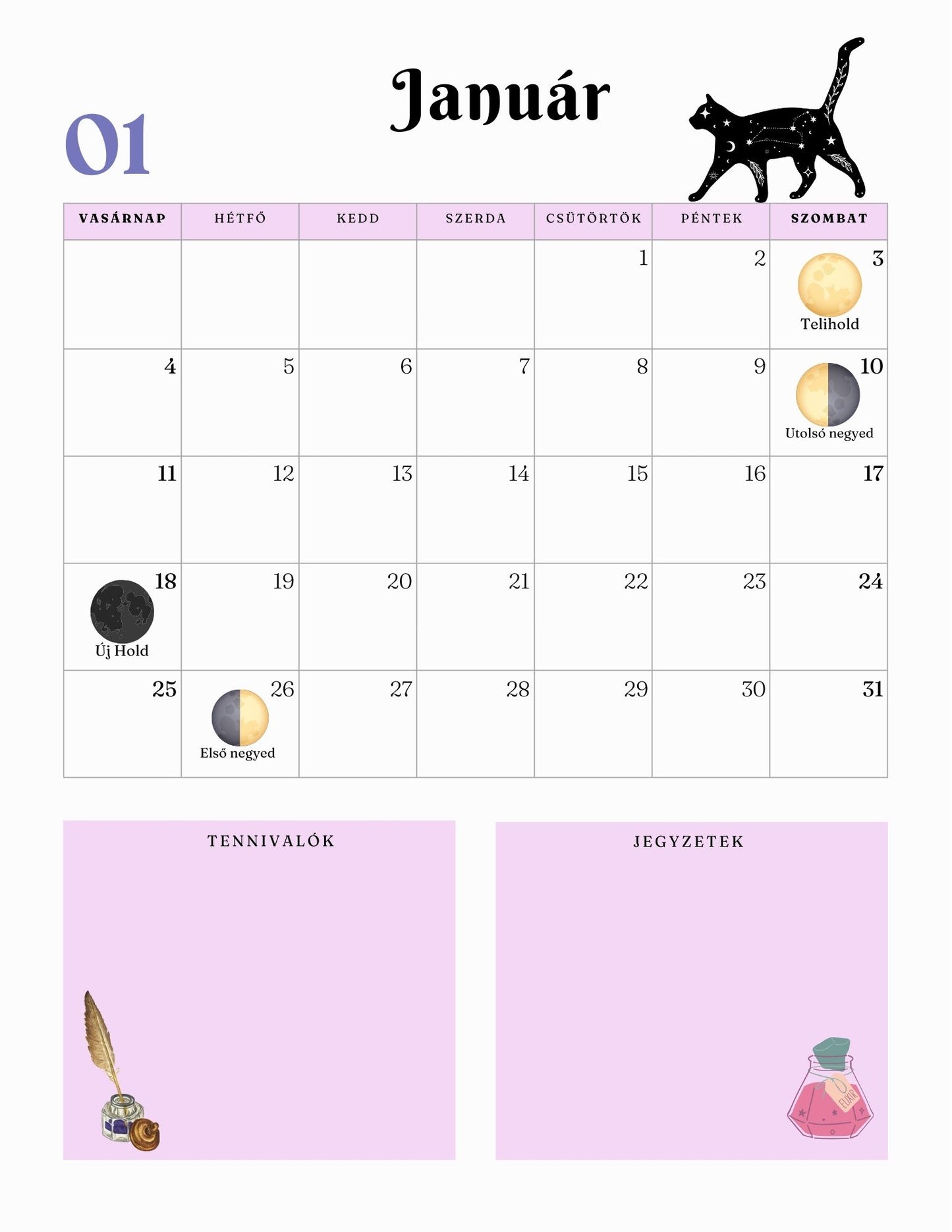 Boszorkány Napló / Tervező 2026 EBOOK