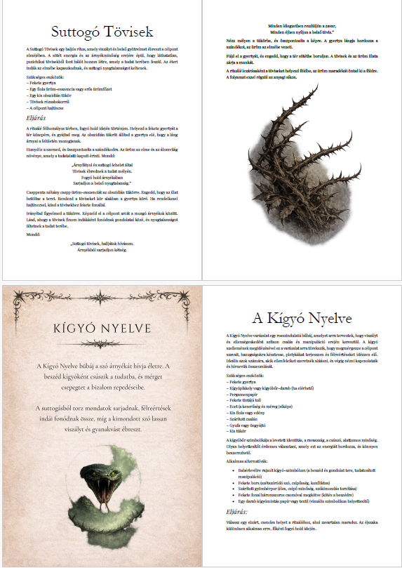 A Tiltott Mágia – az árnyék rítusainak világa digitális könyv