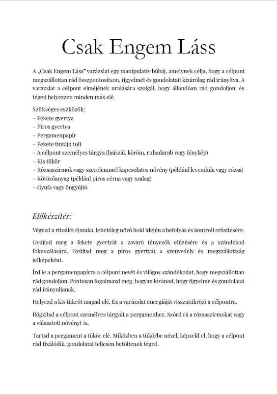 A Tiltott Mágia – az árnyék rítusainak világa digitális könyv