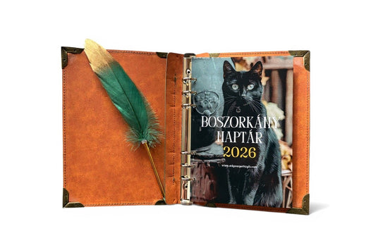 Boszorkány Napló / Tervező 2026 BŐR BORÍTÁSBAN
