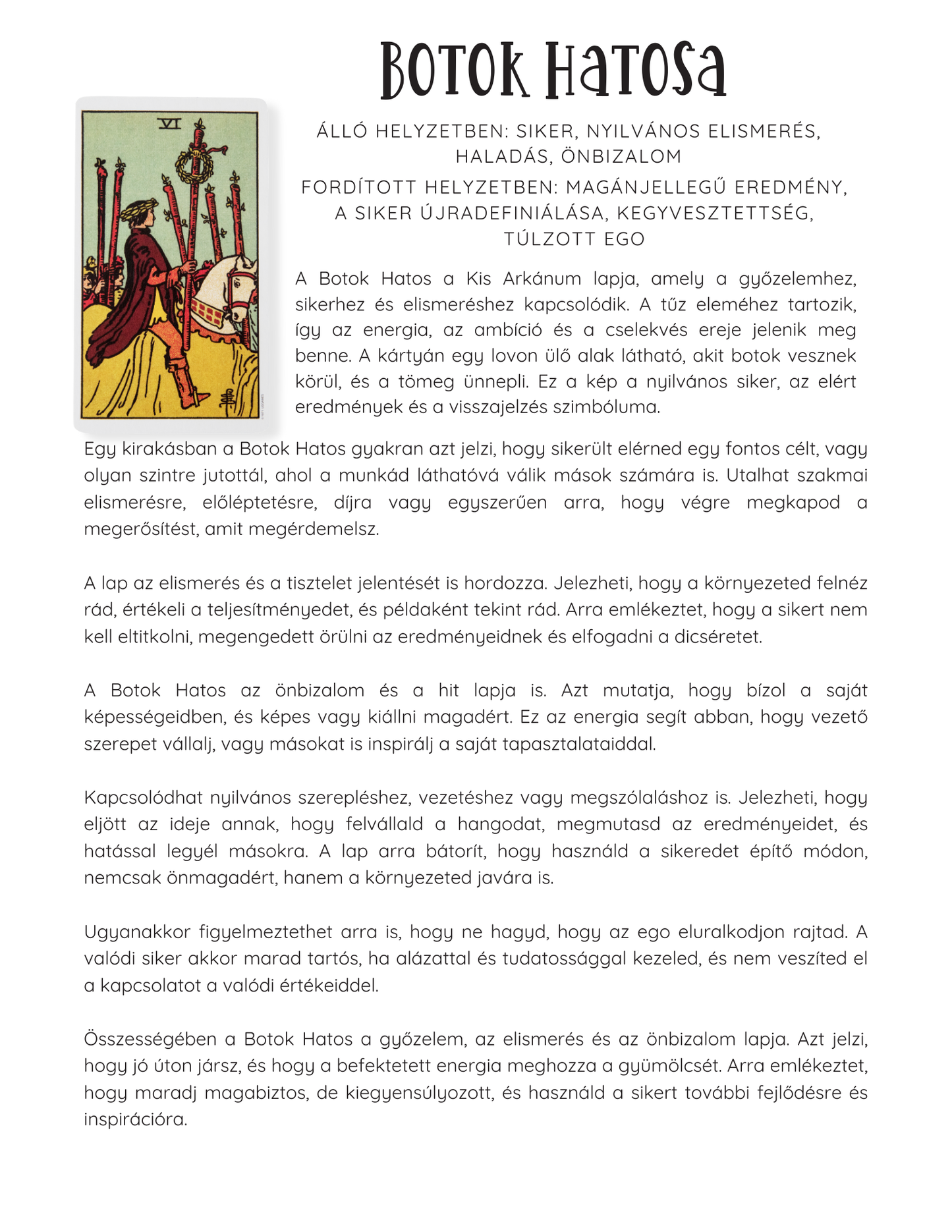 Tarot útmutató - digitális könyv