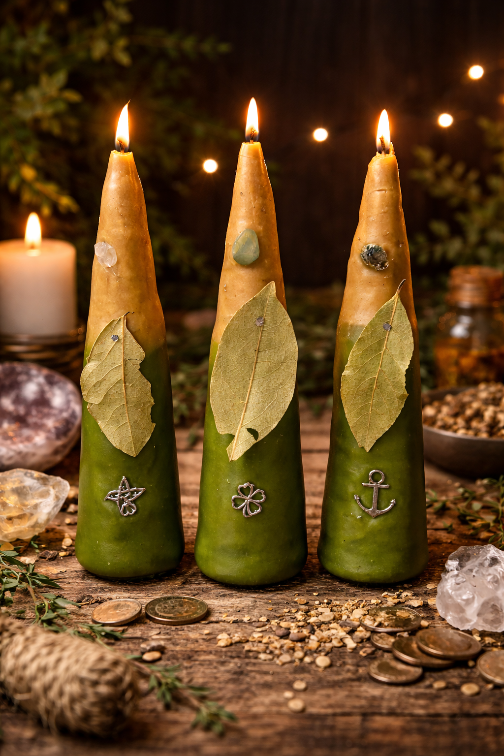 🕯️ Szándékgyertya – Jólét, bőség bevonzása